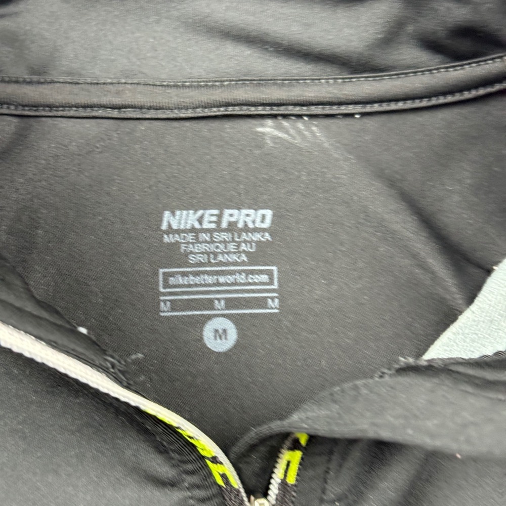 Nike Pro Dri-FIT Womens Medium Black Quarter Zip Running Top Athletic Active - Picture 6 of 10